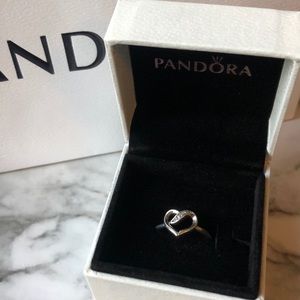 Pandora Ribbon Heart Ring